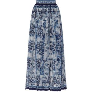 Dolce & Gabbana, Dames, Rokken, Blauw, Maat: XS Zijde,