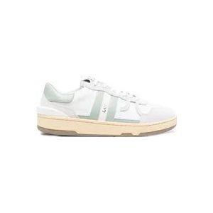 Lanvin Witte Leren Clay Sneakers , White , Dames , Maat: 37 EU