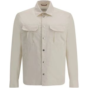 Brunello Cucinelli, Heren, Jassen, Beige, Maat: L Zijde,