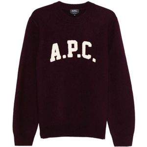 A.p.c., Heren, Truien, Bruin, Maat: XL Wol,