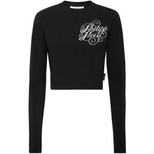 Philipp Plein, Dames, Tops, Zwart, Maat: XS Modal,
