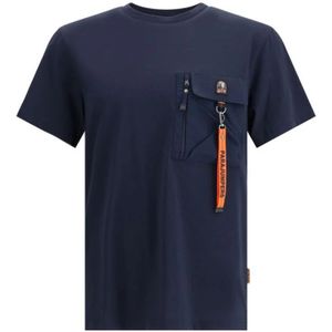 Parajumpers, Heren, Tops, Blauw, Maat: S Katoen,