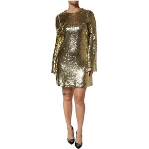 Dolce & Gabbana, Dames, Jurken, Geel, Maat: XS Zijde,