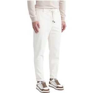 Peserico, Heren, Broeken, Wit, Maat: XL Velours,