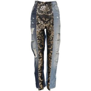 Dolce & Gabbana, Dames, Jeans, Veelkleurig, Maat: 2XS Denim,