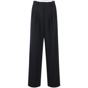 Rossi Fashion, Dames, Broeken, Blauw, Maat: M Leer,