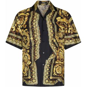 Versace, Heren, Overhemden, Veelkleurig, Maat: L Zijde,