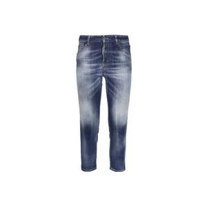 Dsquared2 Blauwe Skinny Jeans van Stretch Denim , Blue , Dames , Maat: XS