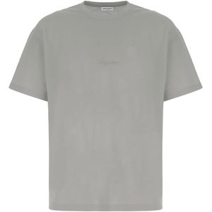 Saint Laurent, Heren, Tops, Grijs, Maat: S Katoen,