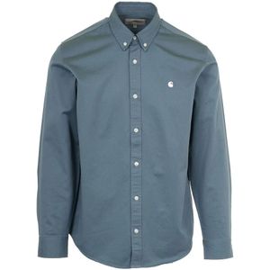 Carhartt Wip, Heren, Overhemden, Blauw, Maat: M
