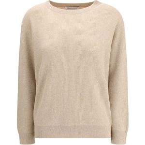 Brunello Cucinelli, Dames, Truien, Beige, Maat: M Kasjmier,