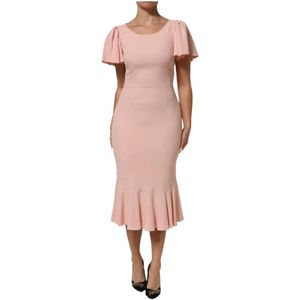 Dolce & Gabbana, Dames, Jurken, Roze, Maat: 2XS Zijde,