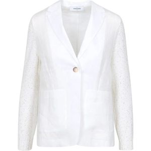 Gran Sasso, Dames, Jassen, Wit, Maat: M Katoen,