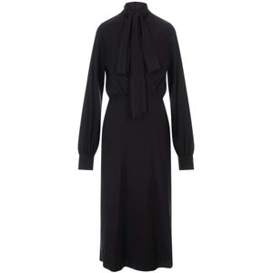 Sportmax, Dames, Jurken, Zwart, Maat: XS Zijde,