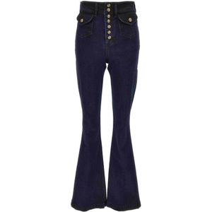 Versace Jeans Couture, Dames, Jeans, Zwart, Maat: W26 Katoen,