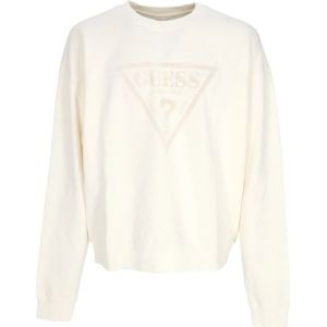 Guess, Heren, Sweatshirts & Hoodies, Beige, Maat: S Katoen,