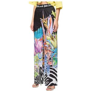 Just Cavalli, Dames, Broeken, Veelkleurig, Maat: 2XS Viscose,