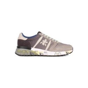 Premiata Grijze Lander Sneakers met Gekleurde Zool , Multicolor , Heren , Maat: 40 EU