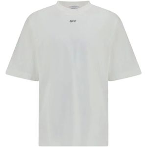 Off White, Heren, Tops, Wit, Maat: L Katoen,