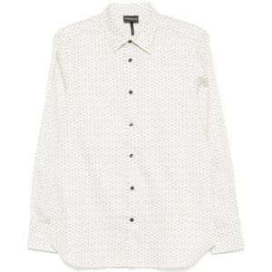 Emporio Armani, Heren, Overhemden, Wit, Maat: S