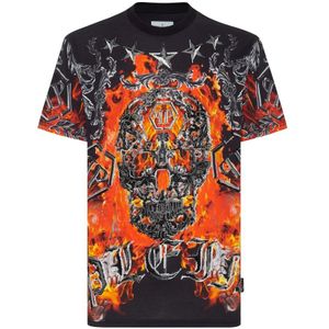 Philipp Plein, Heren, Tops, Veelkleurig, Maat: 2XL Katoen,