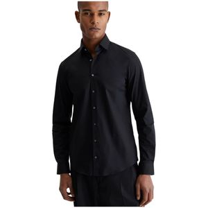Calvin Klein, Heren, Overhemden, Zwart, Maat: L Katoen,
