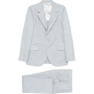 Brunello Cucinelli, Heren, Pakken, Grijs, Maat: 2XL