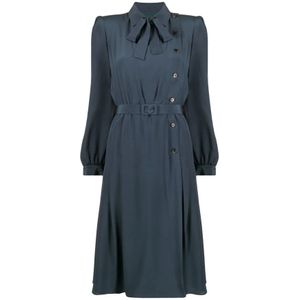 Maison Margiela, Dames, Jurken, Blauw, Maat: 3XS