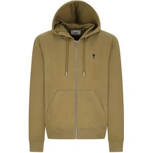 Ami Paris, Heren, Sweatshirts & Hoodies, Bruin, Maat: S