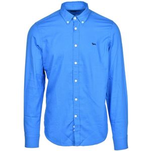 Harmont & Blaine, Heren, Overhemden, Blauw, Maat: M Katoen,