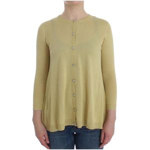 Dolce & Gabbana, Dames, Truien, Geel, Maat: 3XS Zijde,