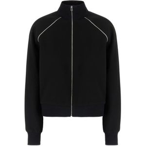 Tory Burch, Dames, Sweatshirts & Hoodies, Zwart, Maat: S Poliester,