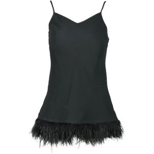 Ermanno Scervino, Dames, Tops, Zwart, Maat: S Zijde,