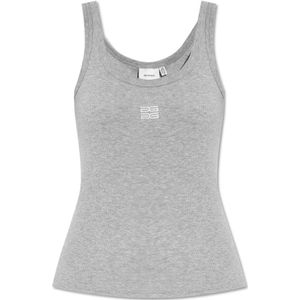 Gestuz, Dames, Tops, Grijs, Maat: L Katoen,