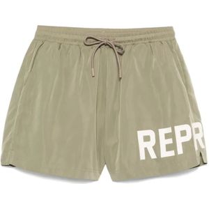 Represent, Heren, Badkleding, Groen, Maat: S Poliester,