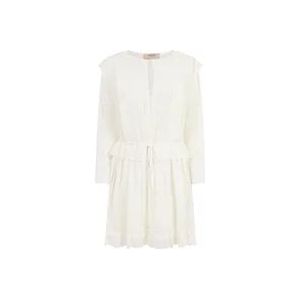 Twinset Wit Geborduurde Jurk , White , Dames , Maat: L