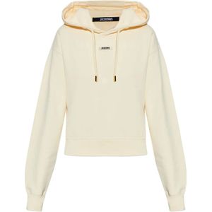 Jacquemus, Dames, Sweatshirts & Hoodies, Beige, Maat: M