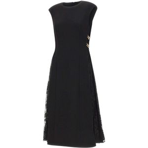 Rebecca Vallance, Dames, Jurken, Zwart, Maat: S Leer,