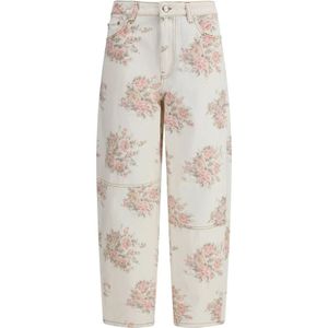Ganni, Dames, Jeans, Beige, Maat: W26 Katoen,