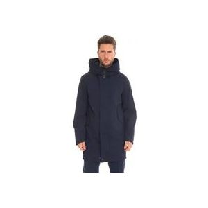 Peuterey Waterbestendige Parka met Ritssluiting , Blue , Heren , Maat: XL