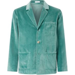 Boglioli, Heren, Jassen, Blauw, Maat: M Velours,