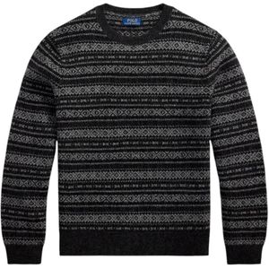 Polo Ralph Lauren - Trui - Antraciet / Lichtgrijs - Knitwear - Lange Mouw