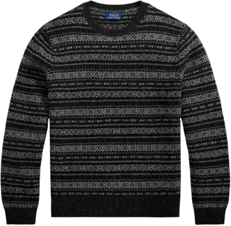 Polo Ralph Lauren - Trui - Antraciet / Lichtgrijs - Knitwear - Lange Mouw