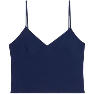 Ami Paris, Dames, Tops, Blauw, Maat: S Viscose,