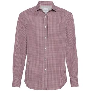 Brunello Cucinelli, Heren, Overhemden, Roze, Maat: S