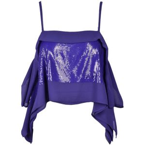 Erika Cavallini, Dames, Tops, Paars, Maat: XS Poliester,
