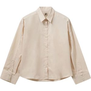 The Garment, Dames, Blouses & Shirts, Beige, Maat: 2XS Katoen,