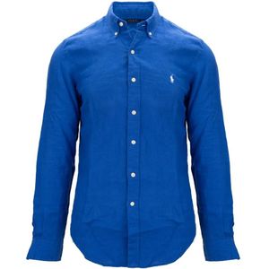 Ralph Lauren, Heren, Overhemden, Blauw, Maat: S