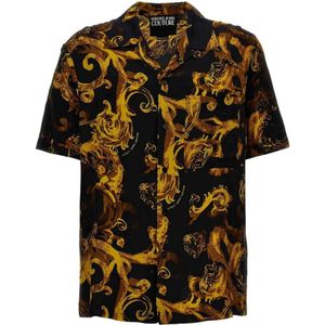 Versace Jeans Couture, Heren, Overhemden, Zwart, Maat: S