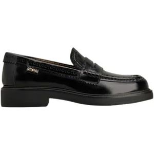 Tod's Zwarte Leren Slip-On Brogues , Black , Dames , Maat: 39 EU